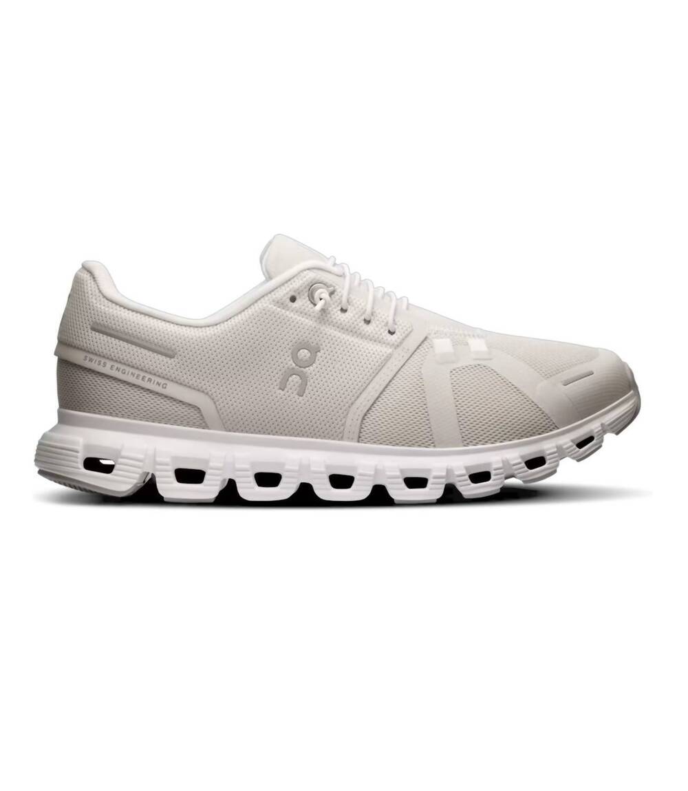 NEW ON women's cloud 6 running shoes in pearl | white